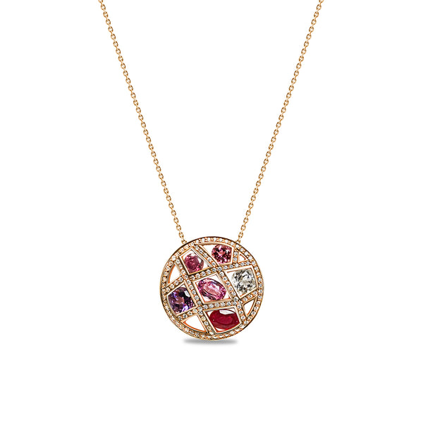 Collier CH-493 - or rouge 18k