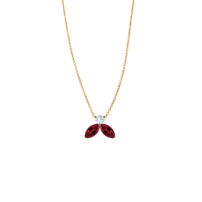 Necklace The Little Bee Rouge M - Yellow Gold 18k