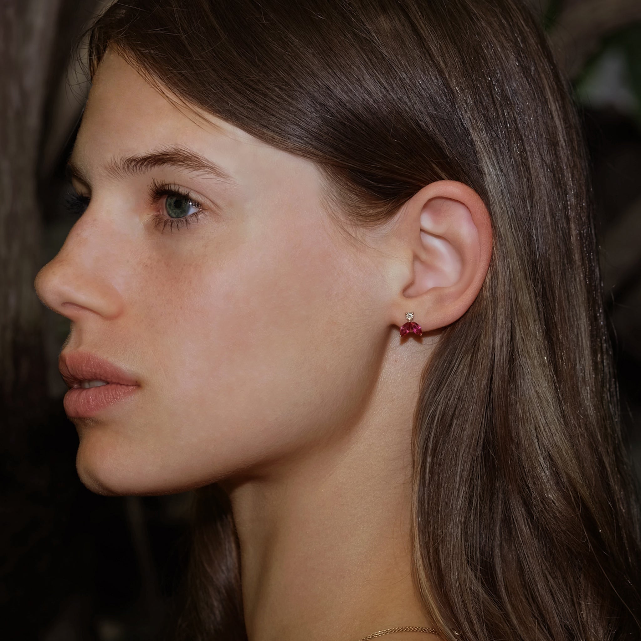 Boucles d'oreilles Little Bees rouge 1.00 carats - Or jaune 18k - AGUADEORO