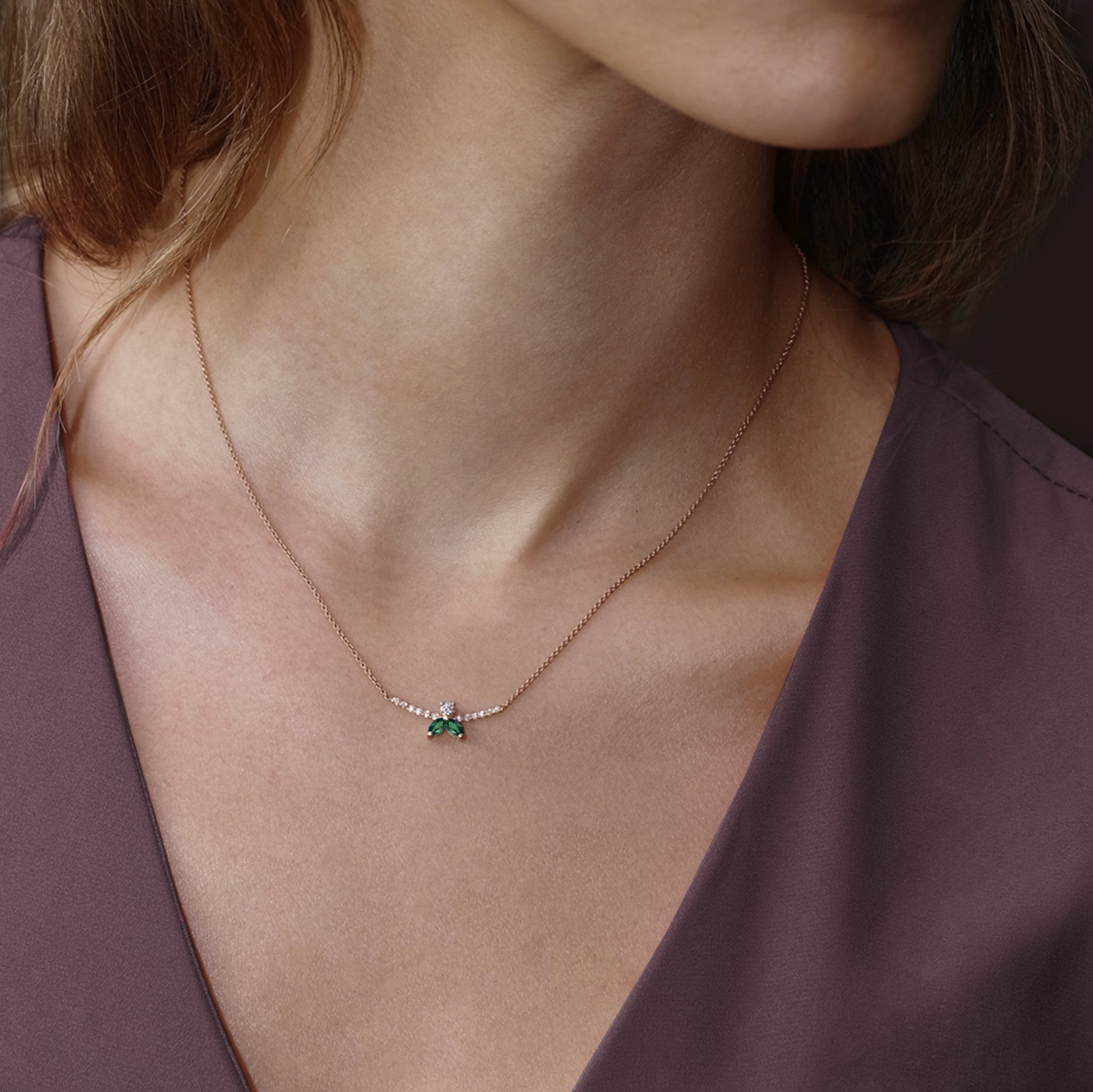Collier The Little Bee M Emerald - or rouge 18k - AGUADEORO