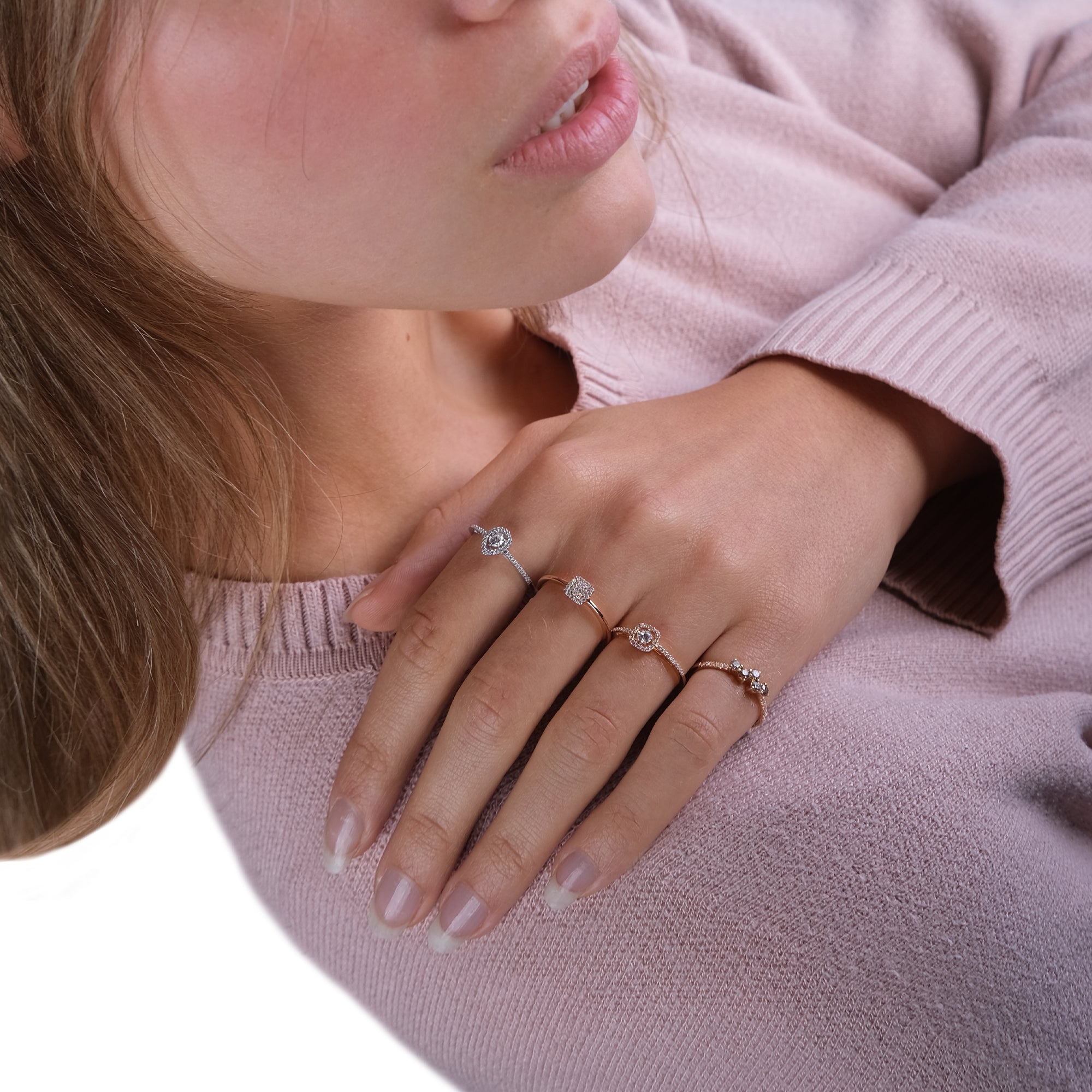Bague  S-1433- or blanc 18k - AGUADEORO