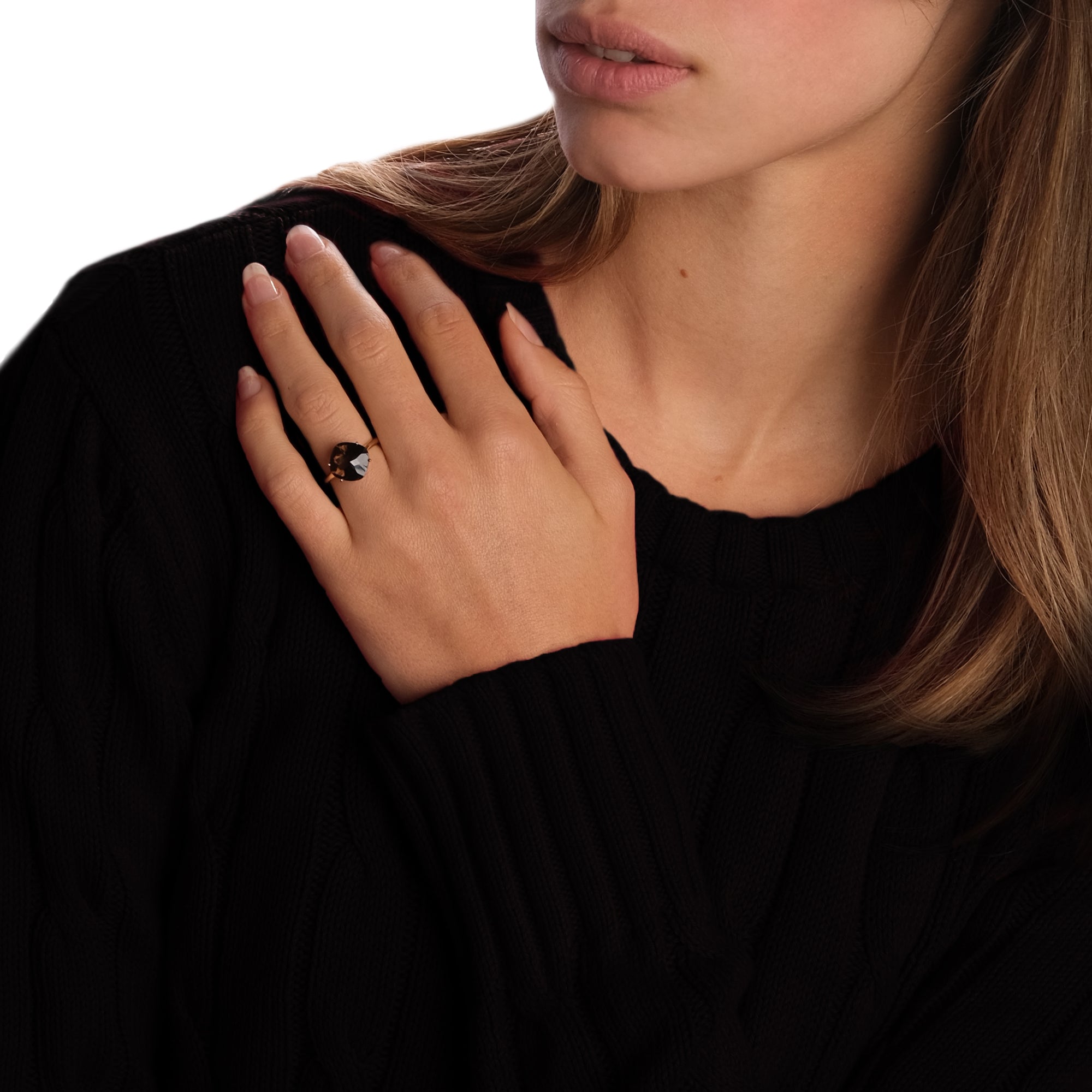 Bague AA-229  Quartz- or jaune 18k - AGUADEORO