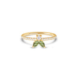 The Fancy Little Bee Tourmaline Vert antique 0.15 carats - or jaune 18k