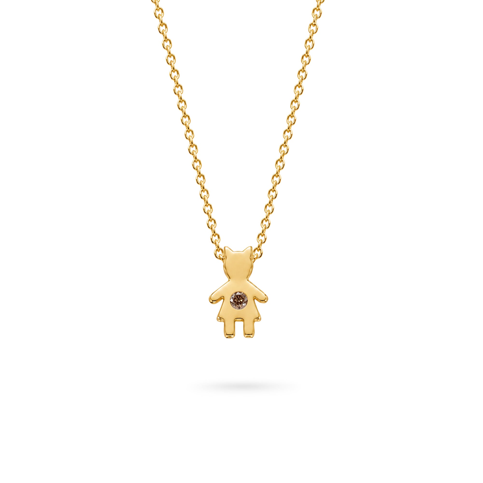The Little Muse – Cognac Diamond | Necklace  Yellow Gold 18k