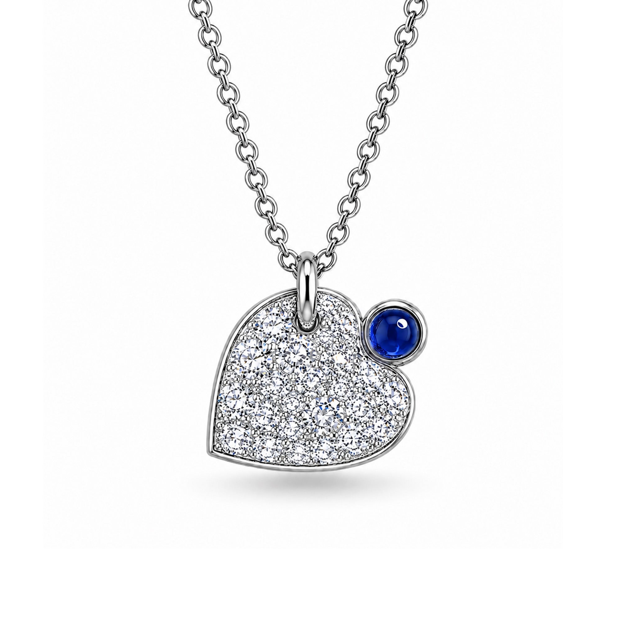 Wild Forest Heart Necklace - 18k white gold