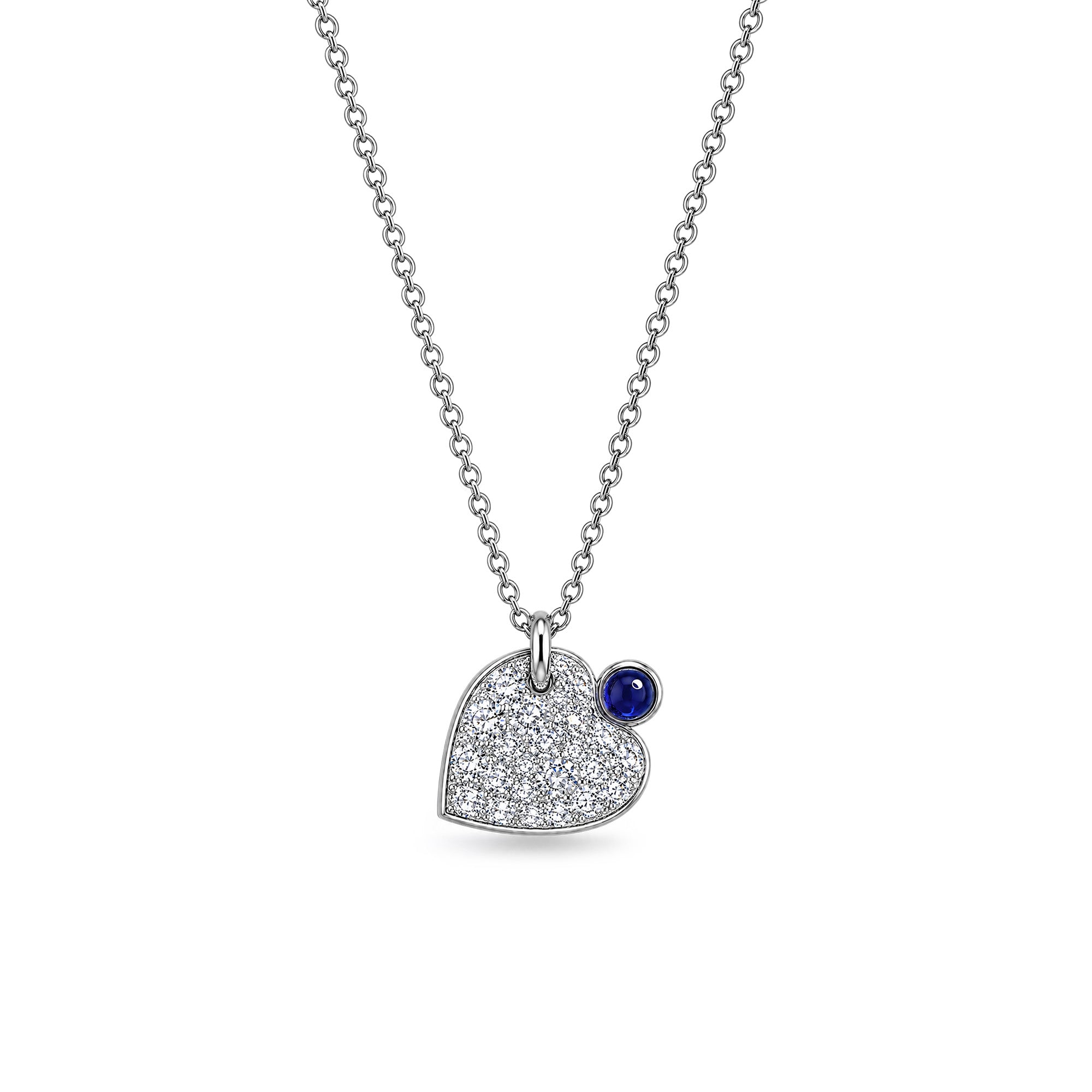 Wild Forest Heart Necklace - 18k white gold