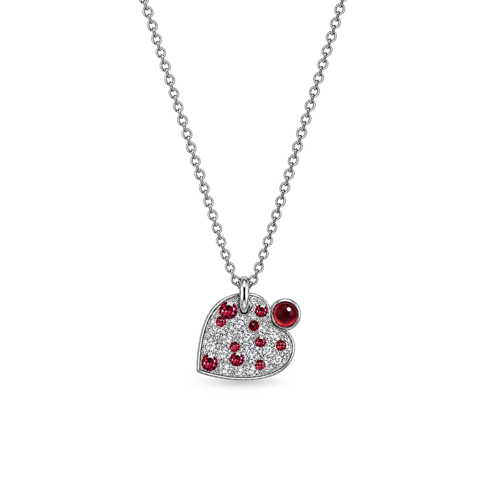 Collier Wild Forest Herz - 18k Weißgold