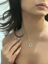 Collier CH-504 - or Blanc 18k