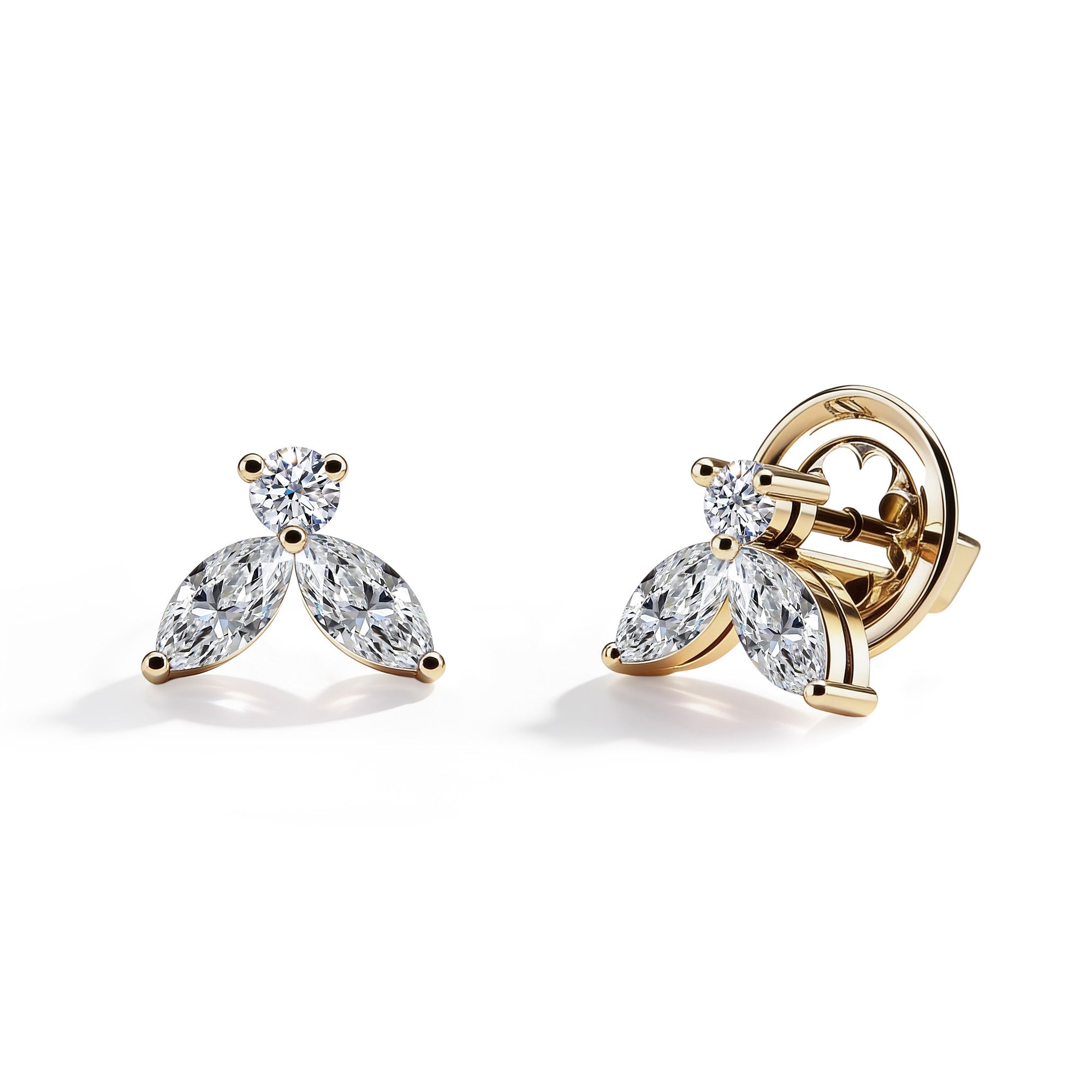 Ohrringe Little Bees 1.00 Karat - Gelbgold 18K