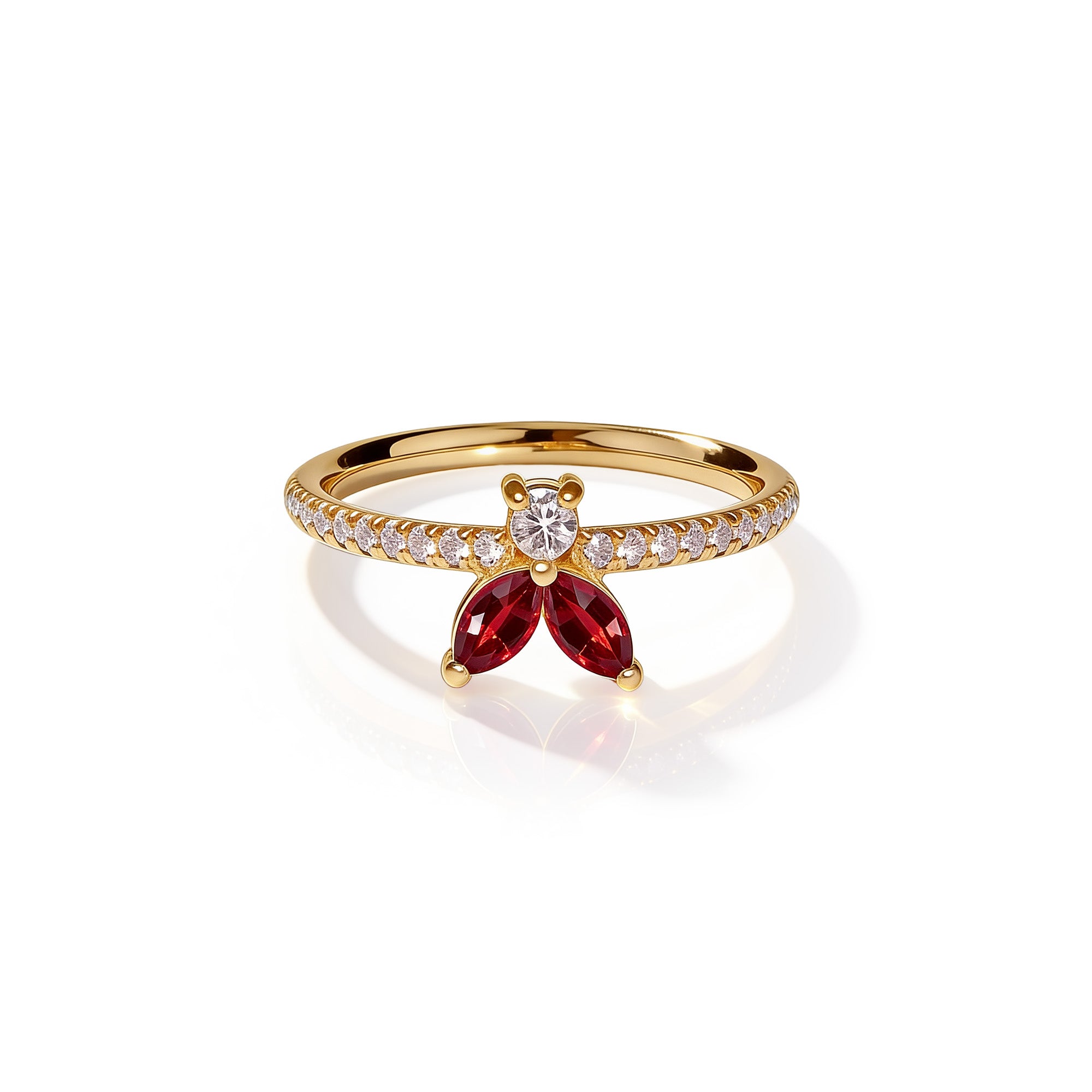The Fancy Little Bee Rubis - or jaune 18k