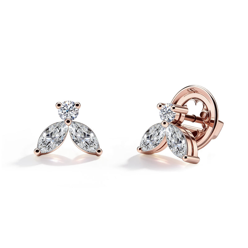 Boucles d'oreilles Little Bees 0.50 carat - or rouge 18k