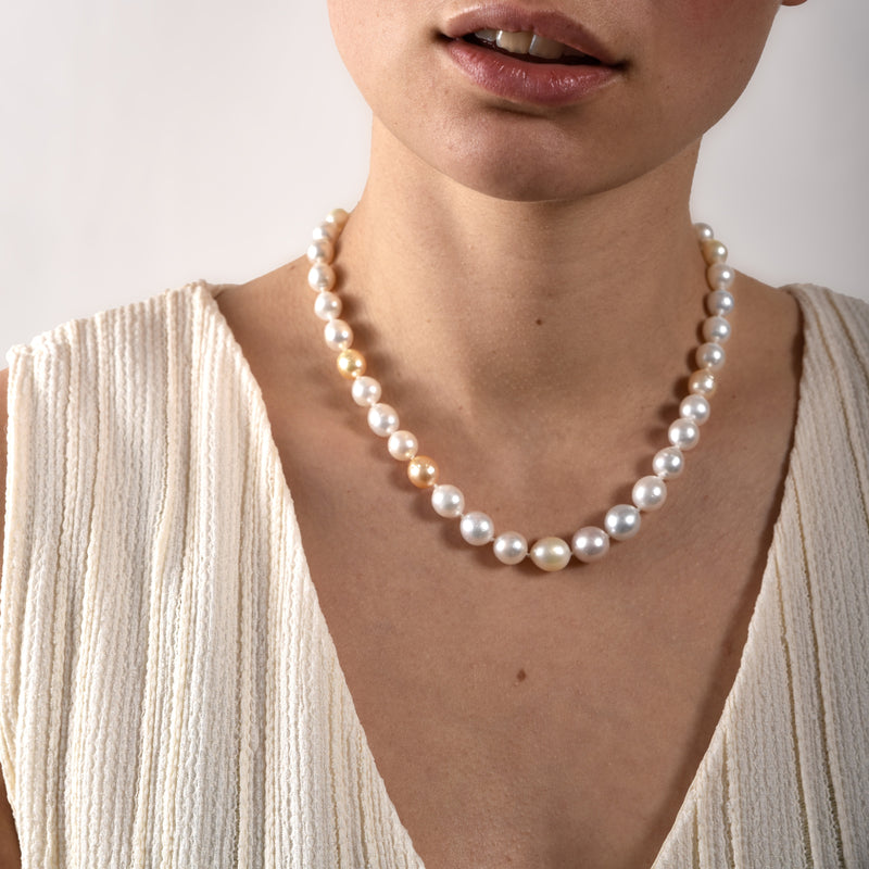 Multicolor freshwater pearls necklace