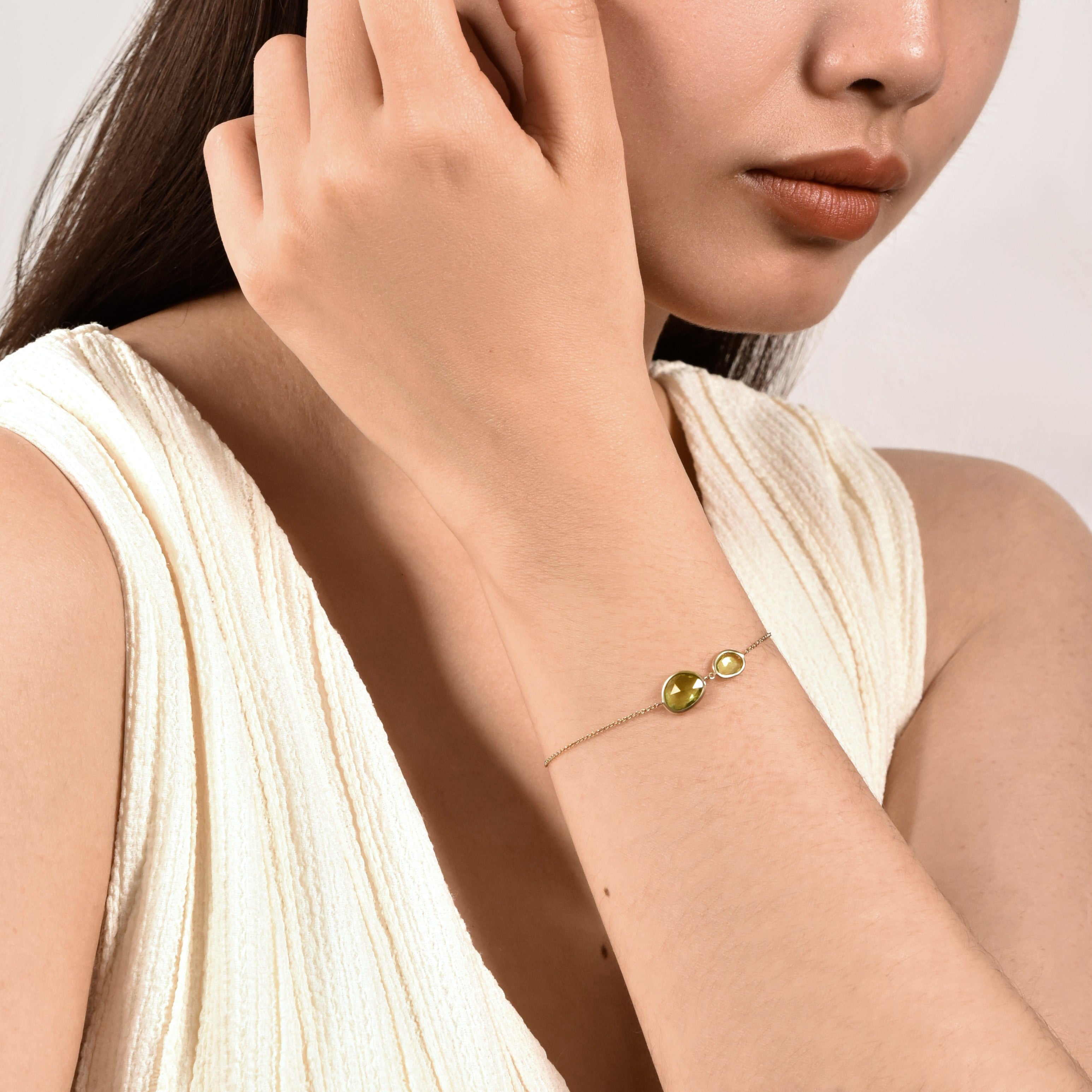 Oceane bracelet peridots