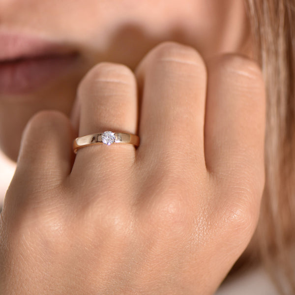 The Minimalist Lady 0.30 carats - or rouge 18k - AGUADEORO