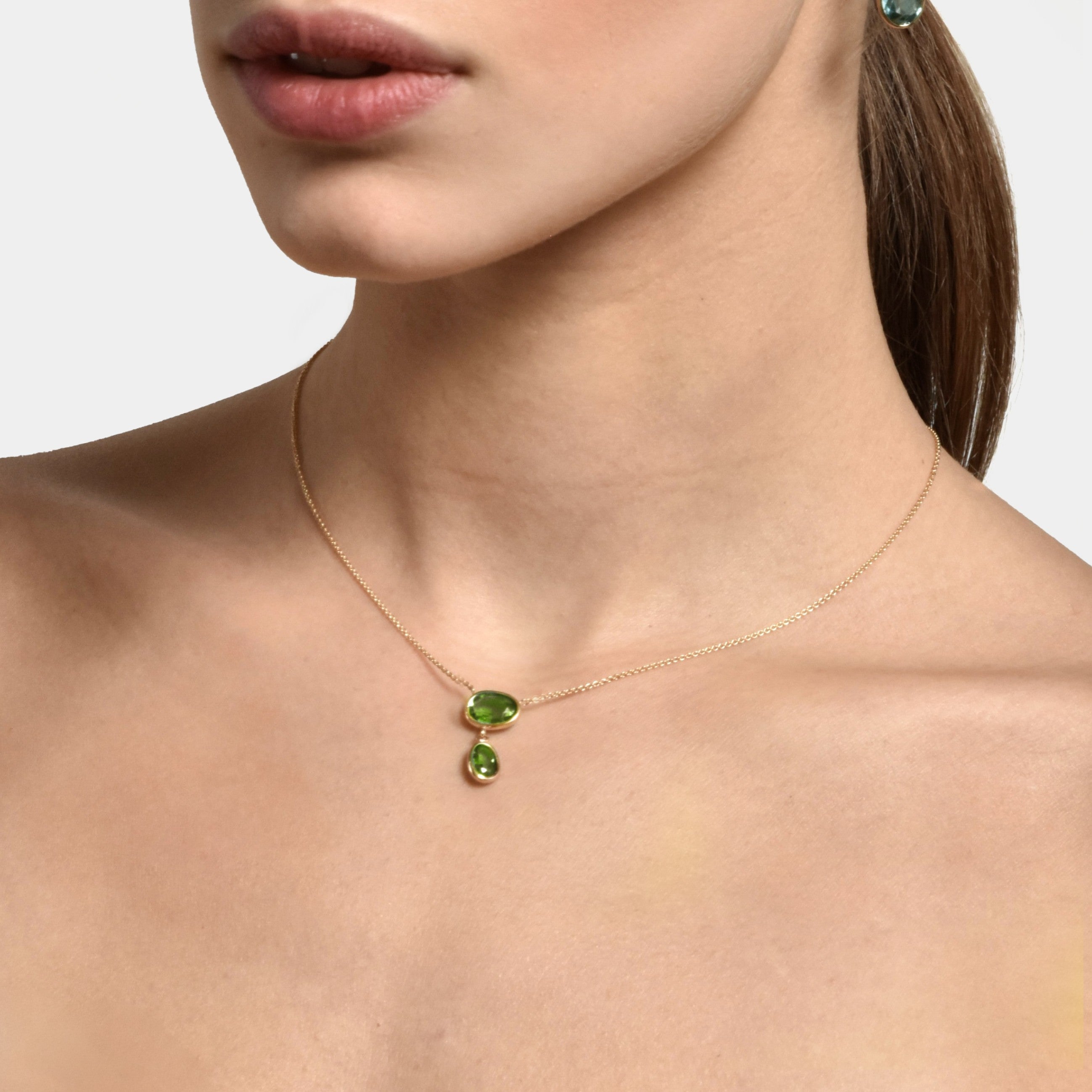 Necklace Océane Peridot - 18k yellow gold