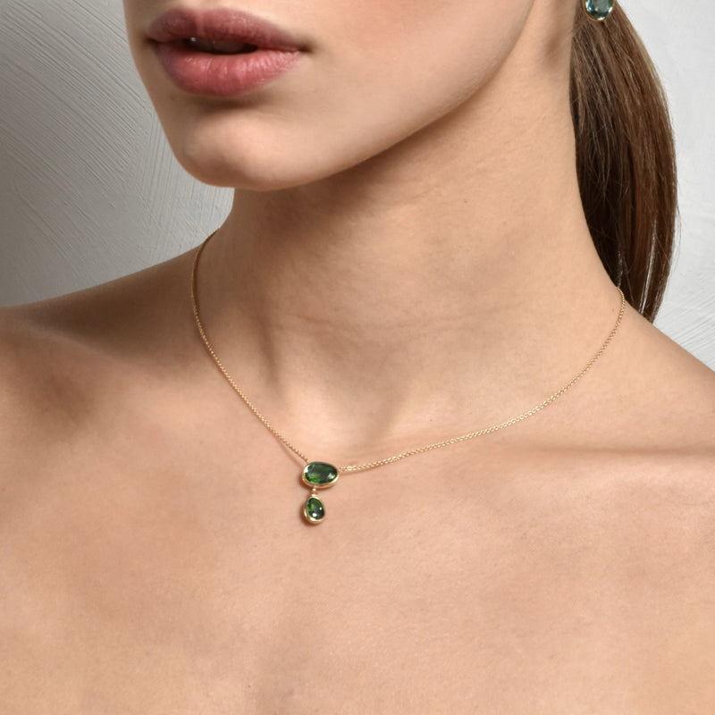 Necklace Océane Peridot - 18k yellow gold