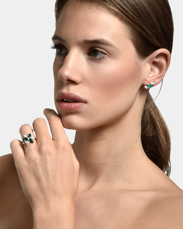 Boucles d'oreilles Wild Forest - or Jaune 18k