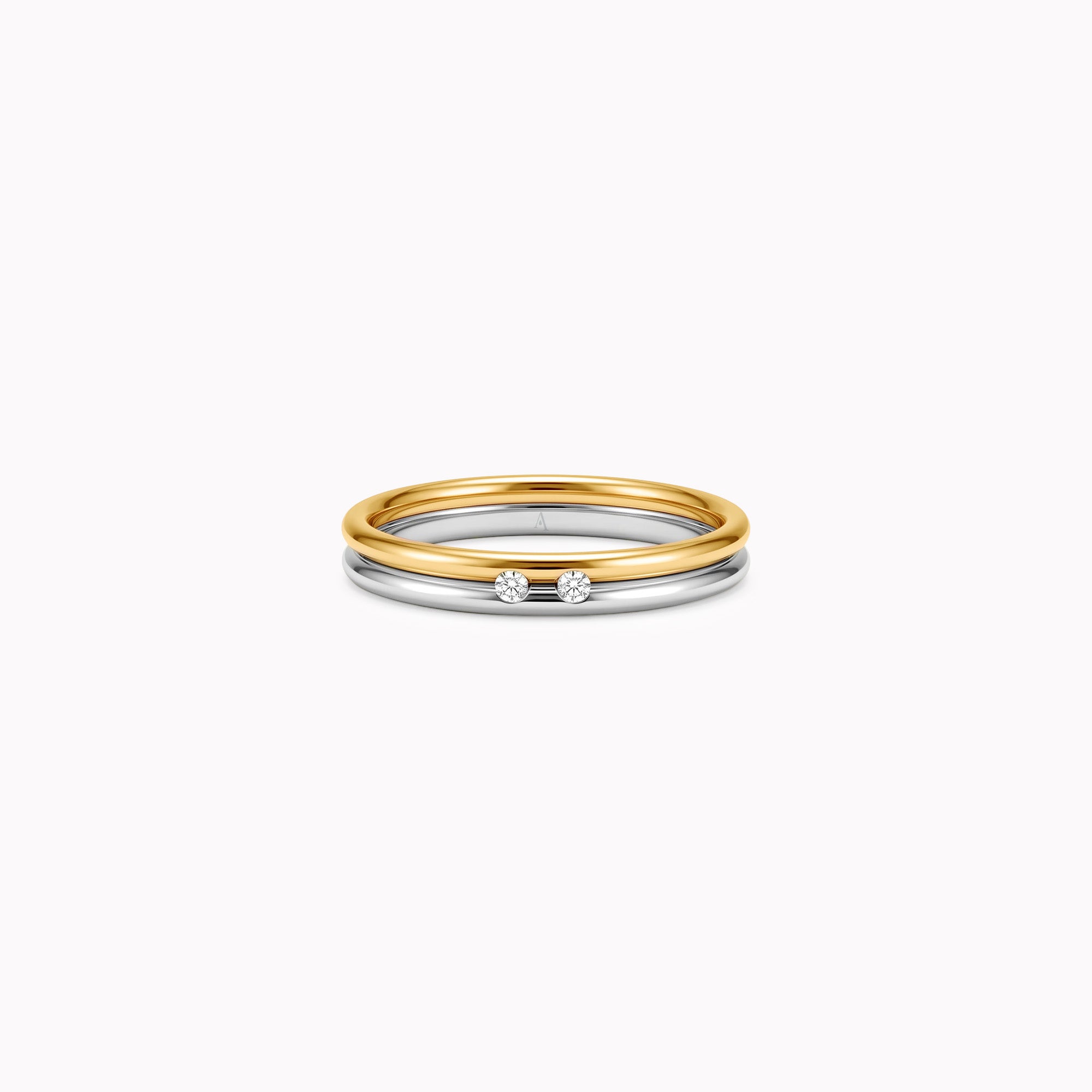 The Fancy Union of Two Souls - Weissgold und Gelbgold 18 K