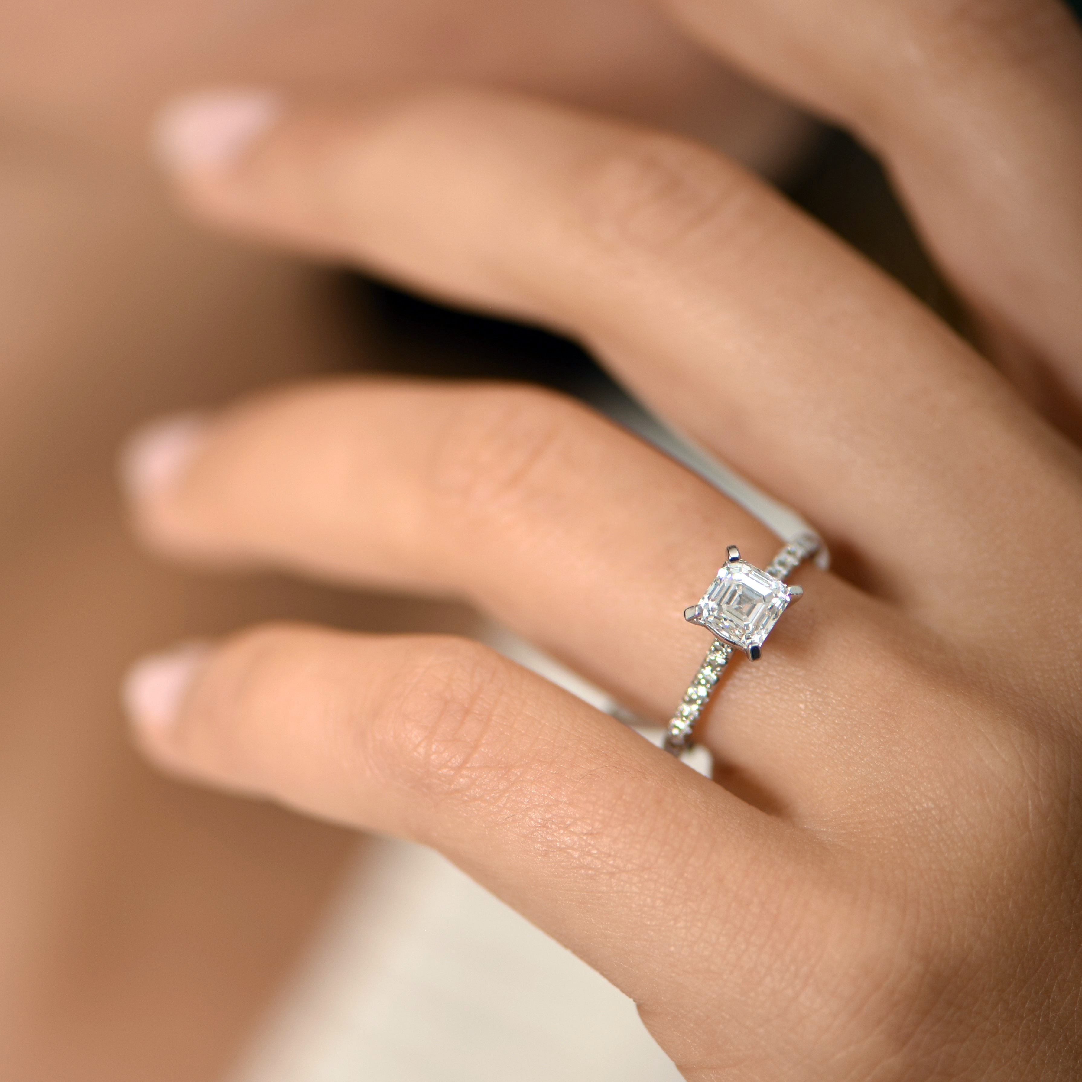 The Fancy Ice Cube 1.00 carats - or blanc 18k - AGUADEORO