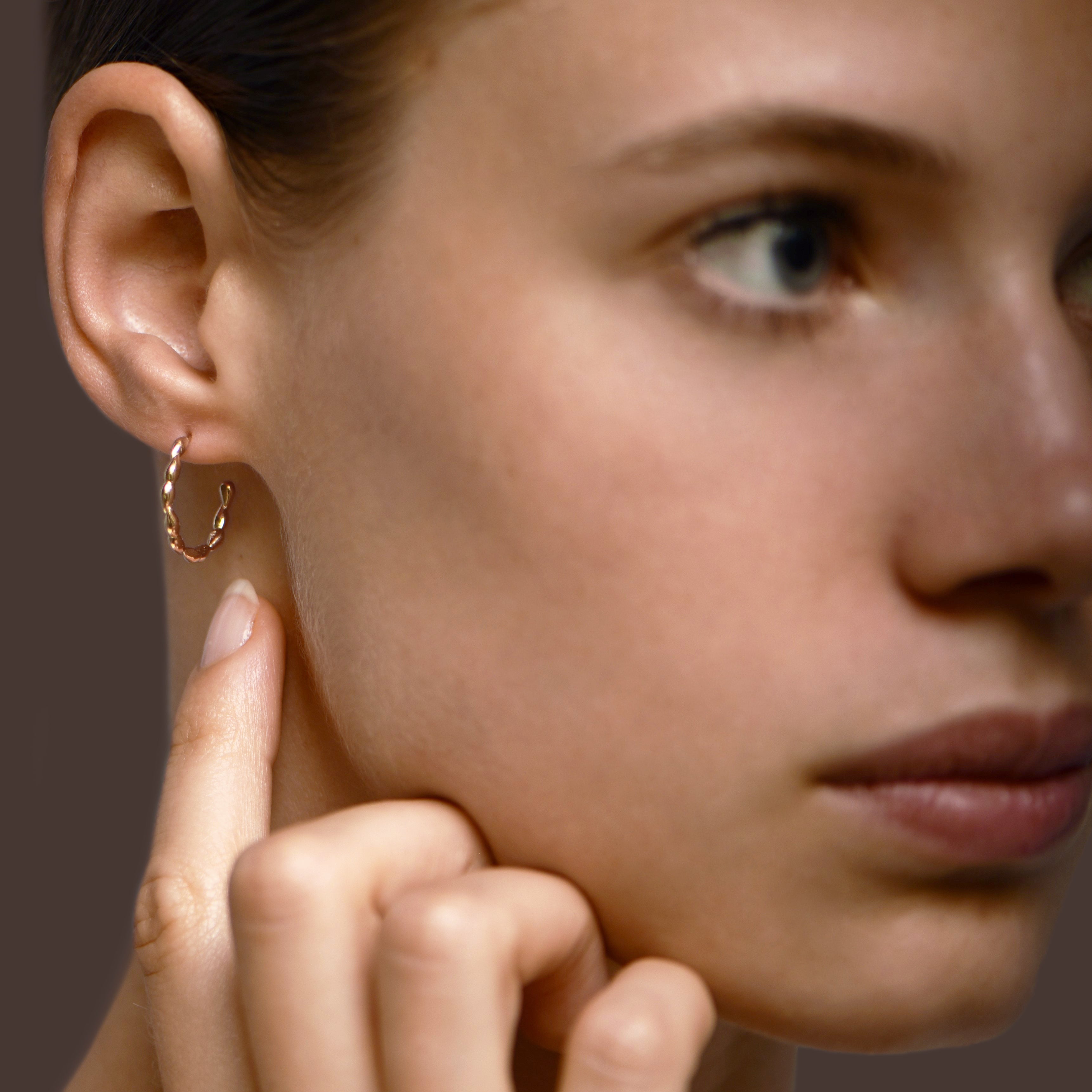 Boucles d'oreilles Tresa Drops - or rouge 18k - AGUADEORO