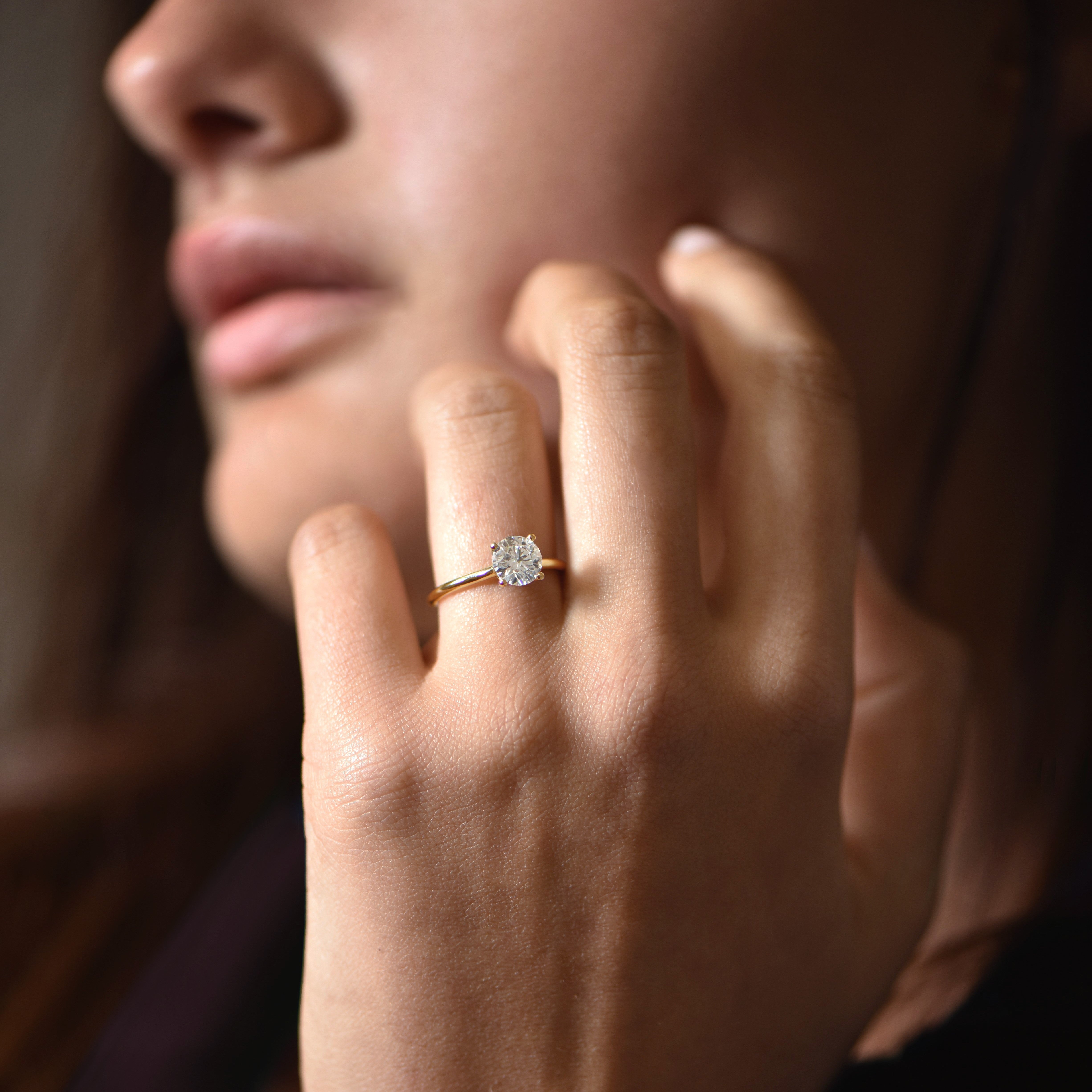 The V-Shape XL 1.00 carats - or jaune 18k - AGUADEORO