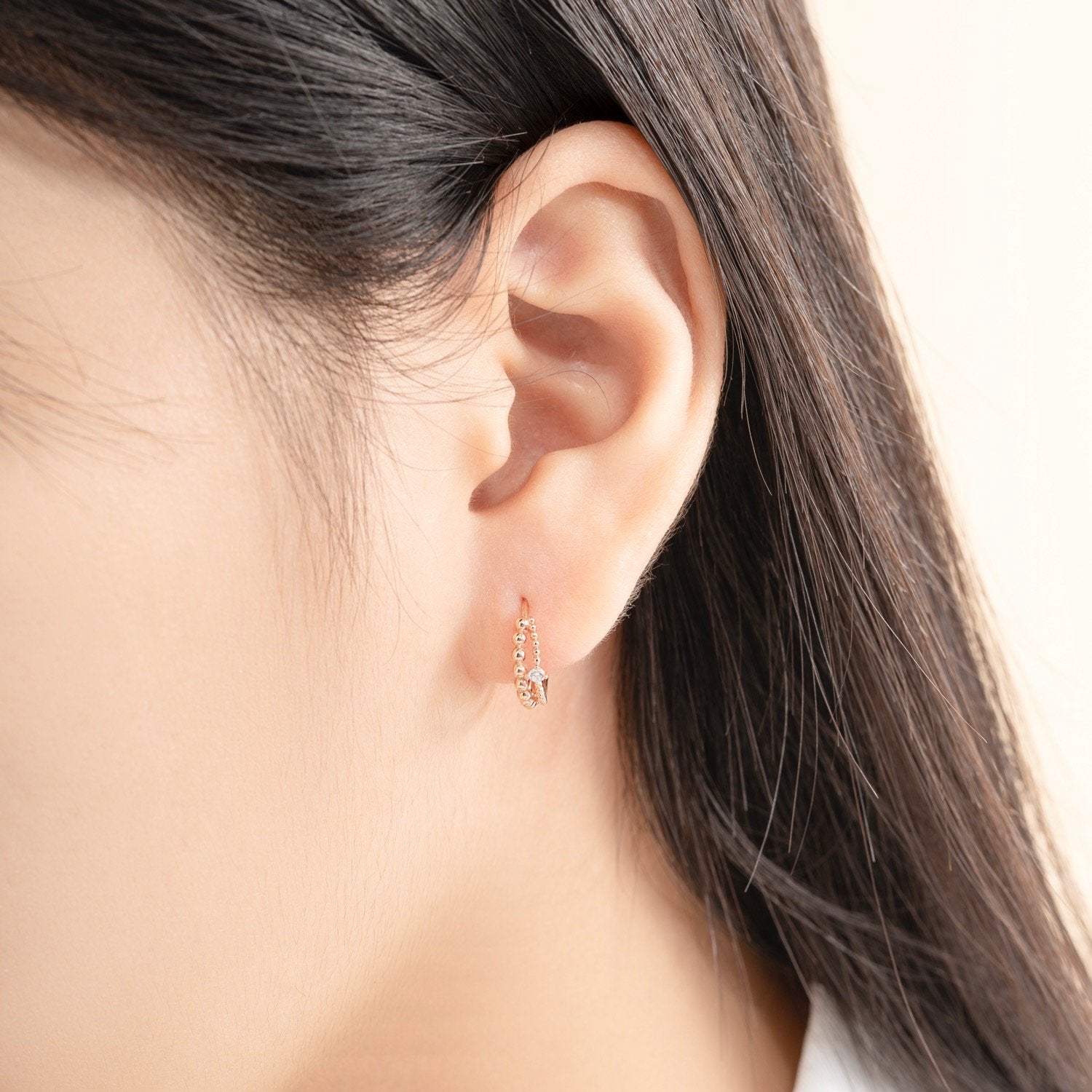 Ohrringe Die Roségold-Tropfen - 18k Gelbgold