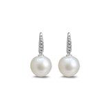 Boucles d'oreilles avec Perles - or blanc 18k