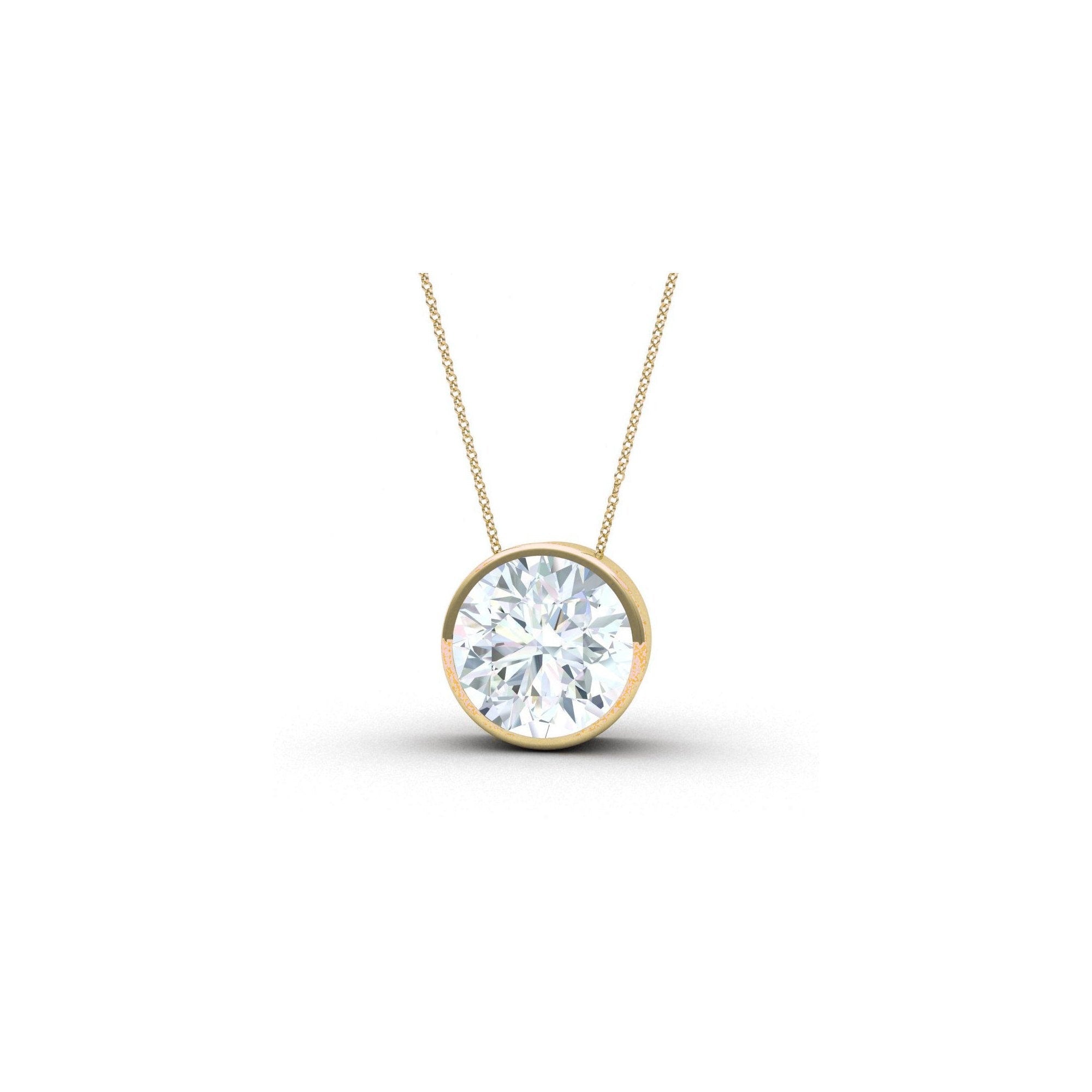 Necklace Clos 0.20-0.60 carats - Yellow Gold 18k