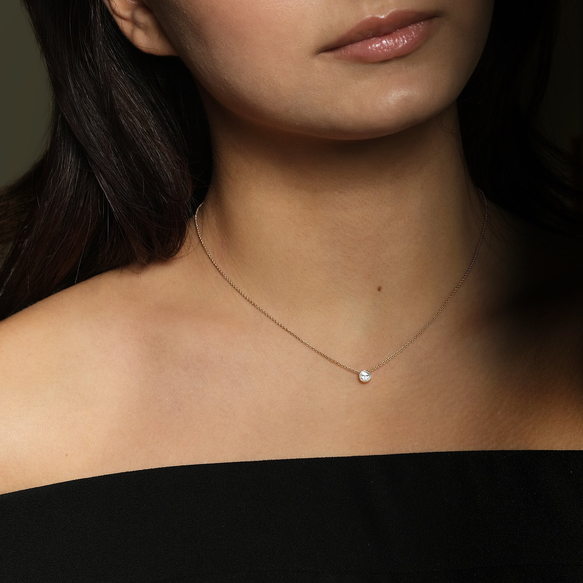 Collier Clos 0.20-0.60 carats - or rouge 18k - AGUADEORO