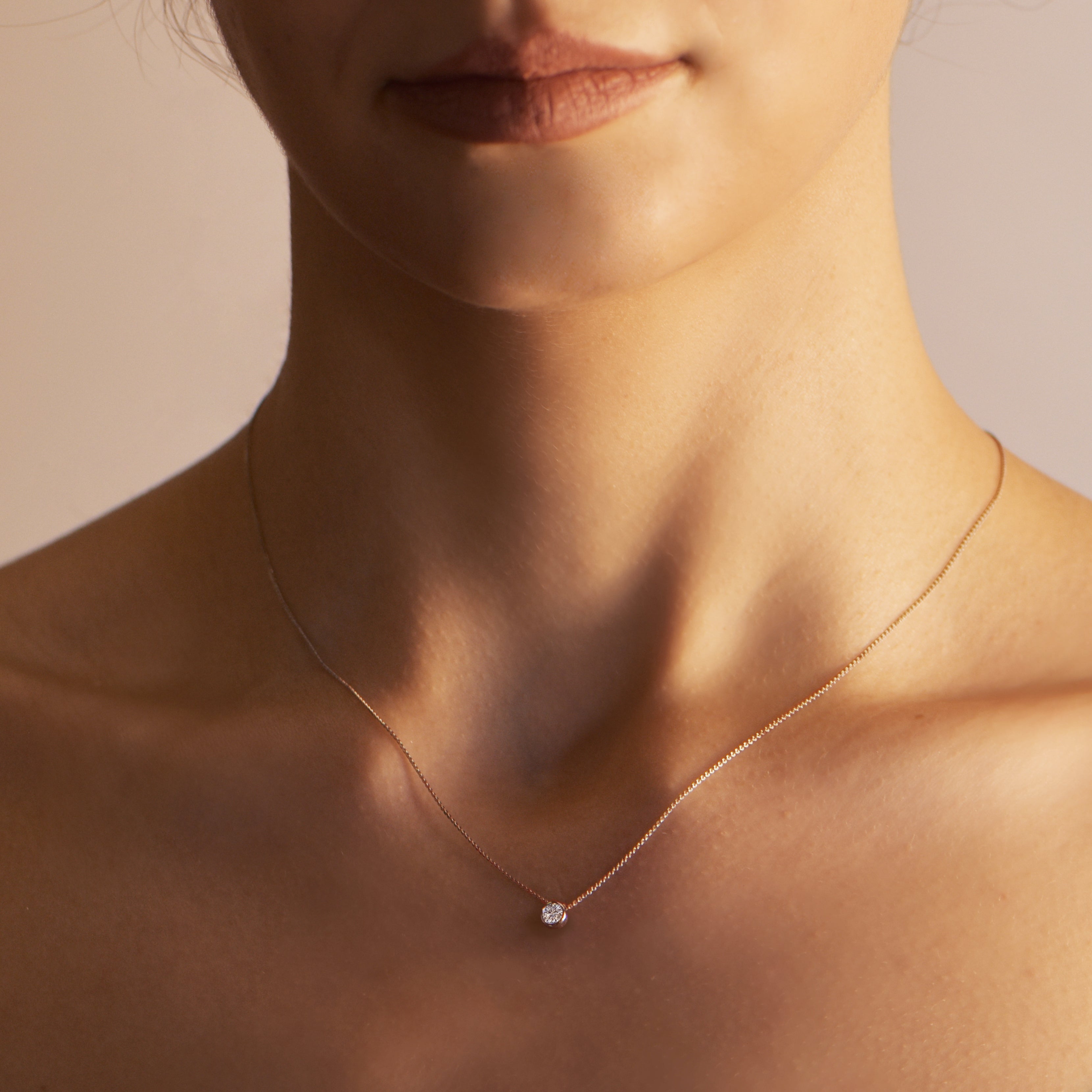 Collier Clos 0.20-0.60 carats - or rouge 18k - AGUADEORO