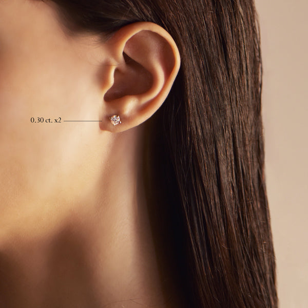 Earrings Clous 0.05-0.30 cts - White Gold 18k