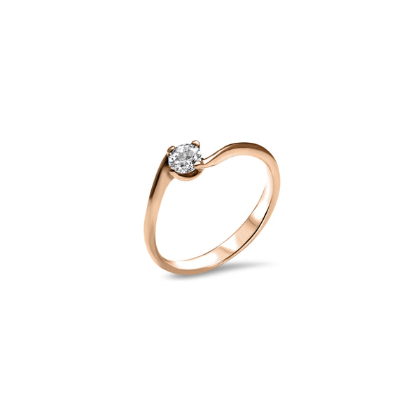 Twist and Shout 0.20 carats - Red Gold 18k