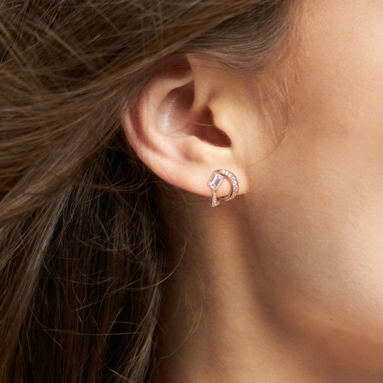 Boucles d'oreilles The Little Ice Skating Girl 0.30ct - or blanc 18k - AGUADEORO