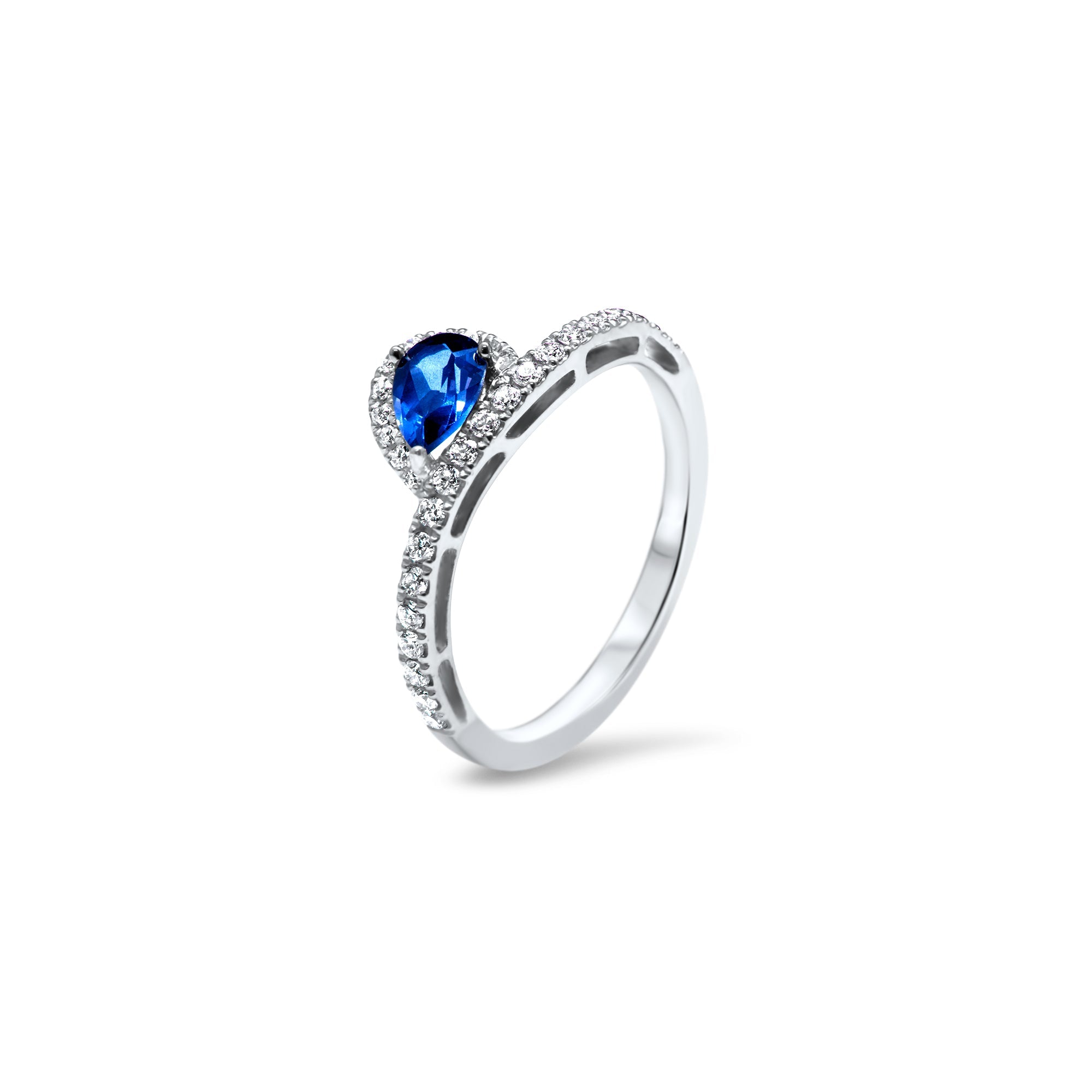 Wavy Blue 1.20 carats - or blanc 18k - AGUADEORO