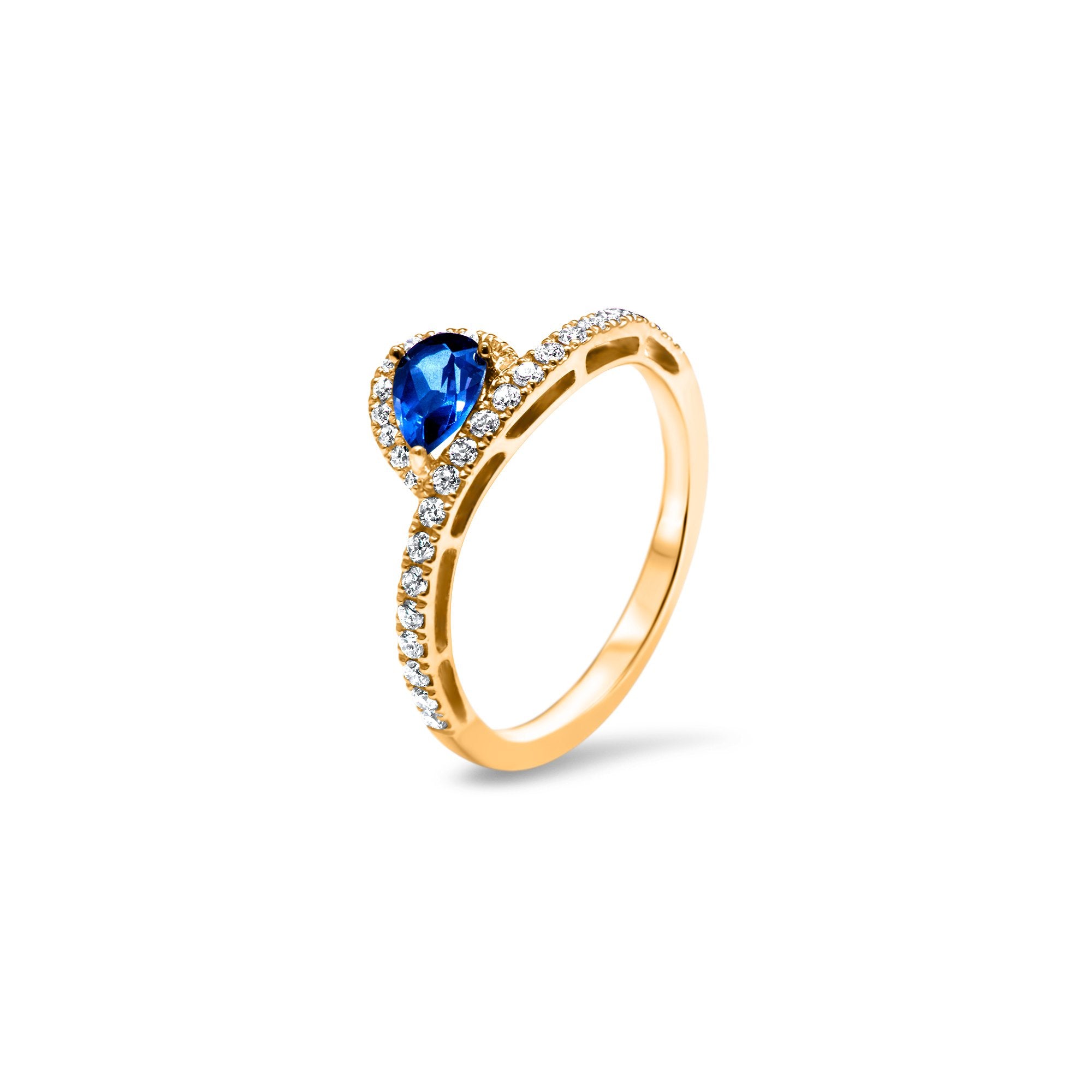 Wavy Blue 1.20 carats - or jaune 18k - AGUADEORO