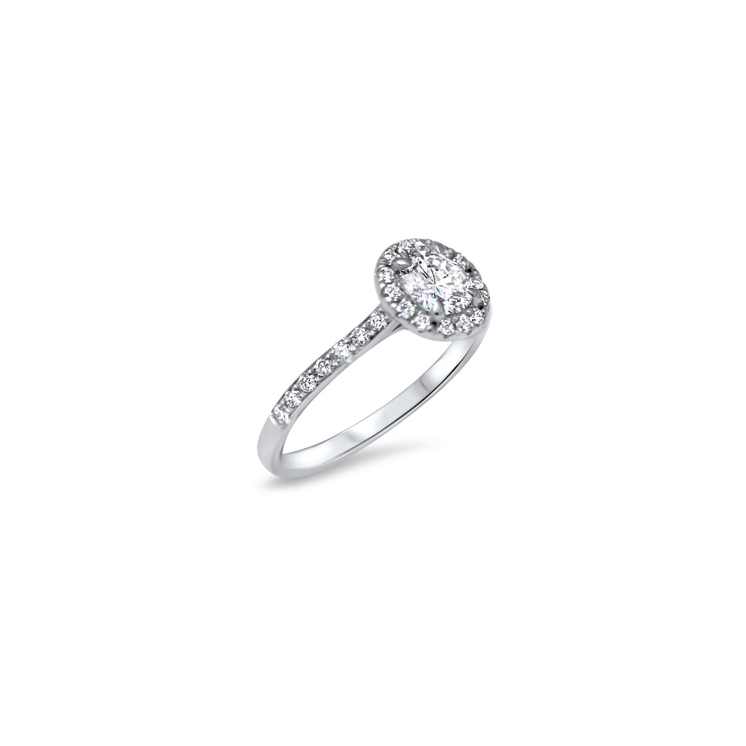 The Funkee Girl 0.50 carats - whitegold – Engagement Ring gold 18k – Front view