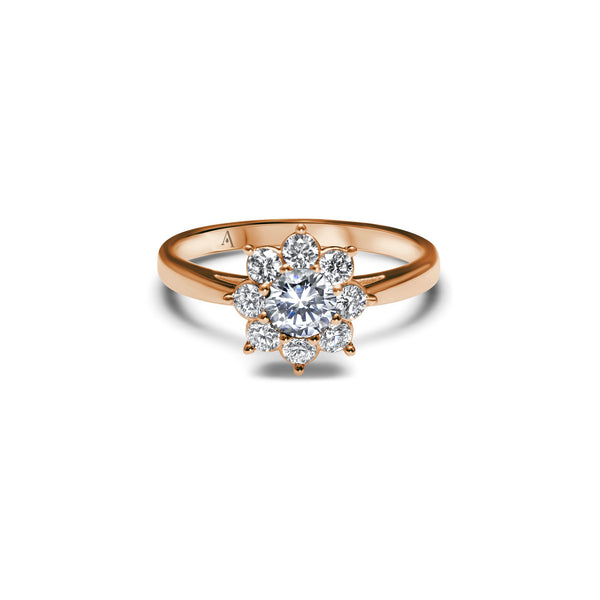 The Blooming Flower - 0.30 carat - Red Gold 18k