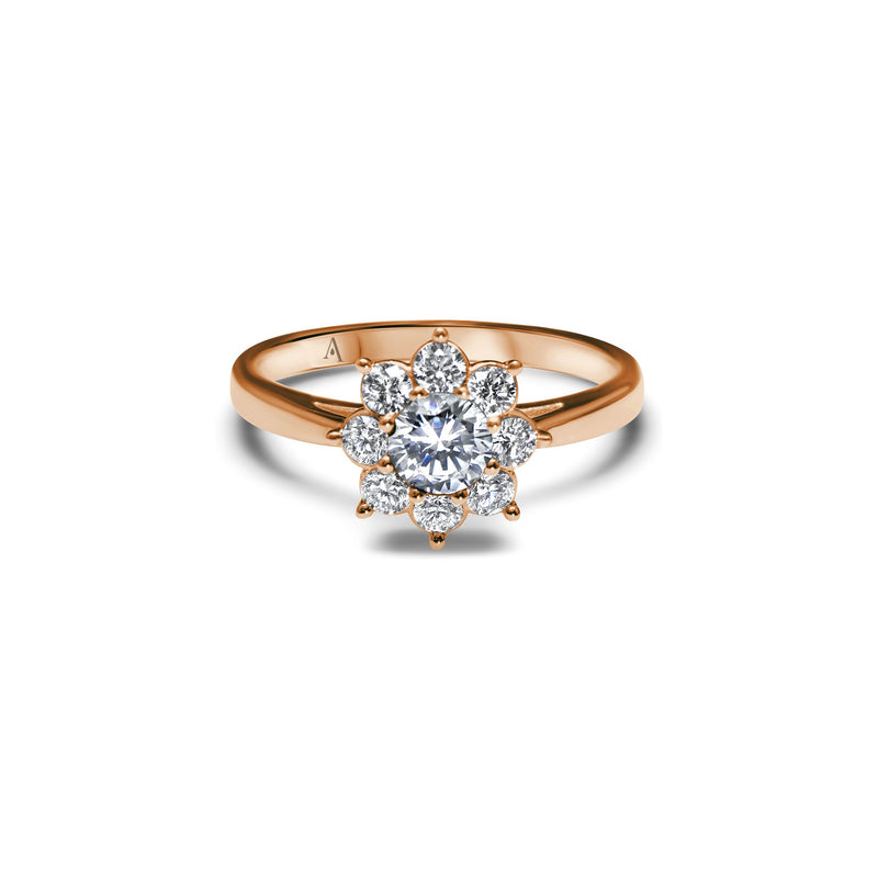 The Blooming Flower - 0.30 carat - or rouge 18k