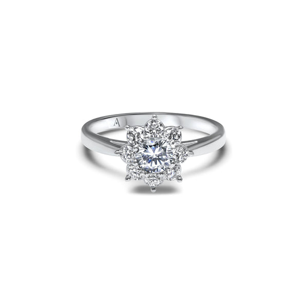 The Blooming Flower - 0.30 carat - White Gold 18k