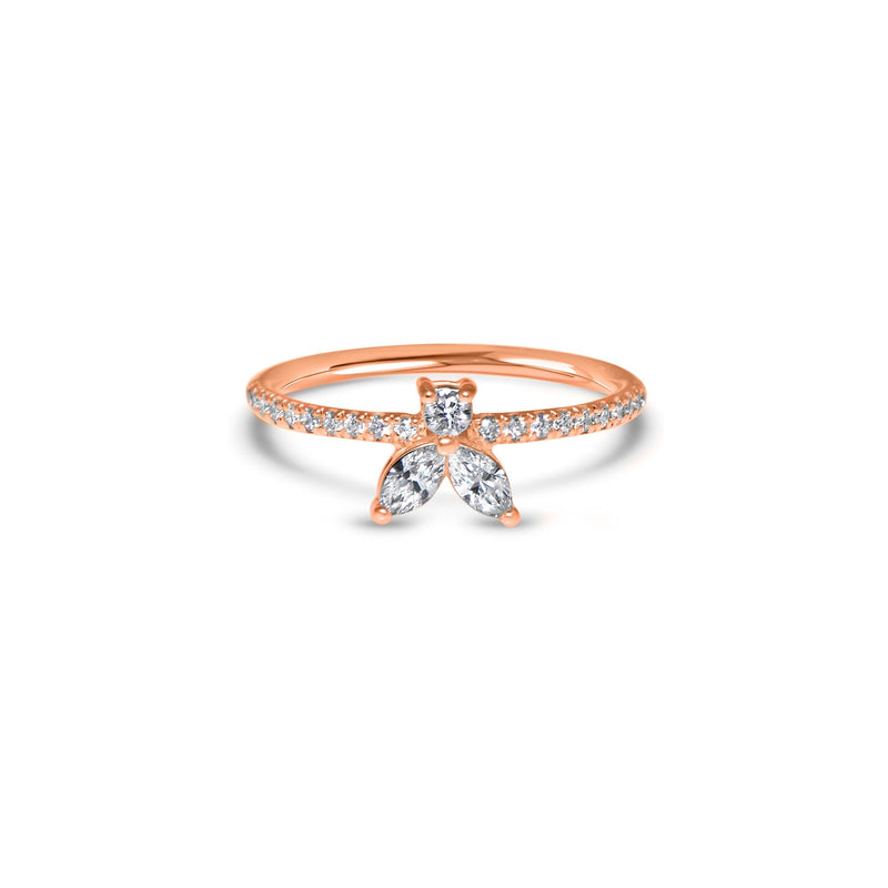 The Fancy Little Bee  0.39 carats - or rouge 18k