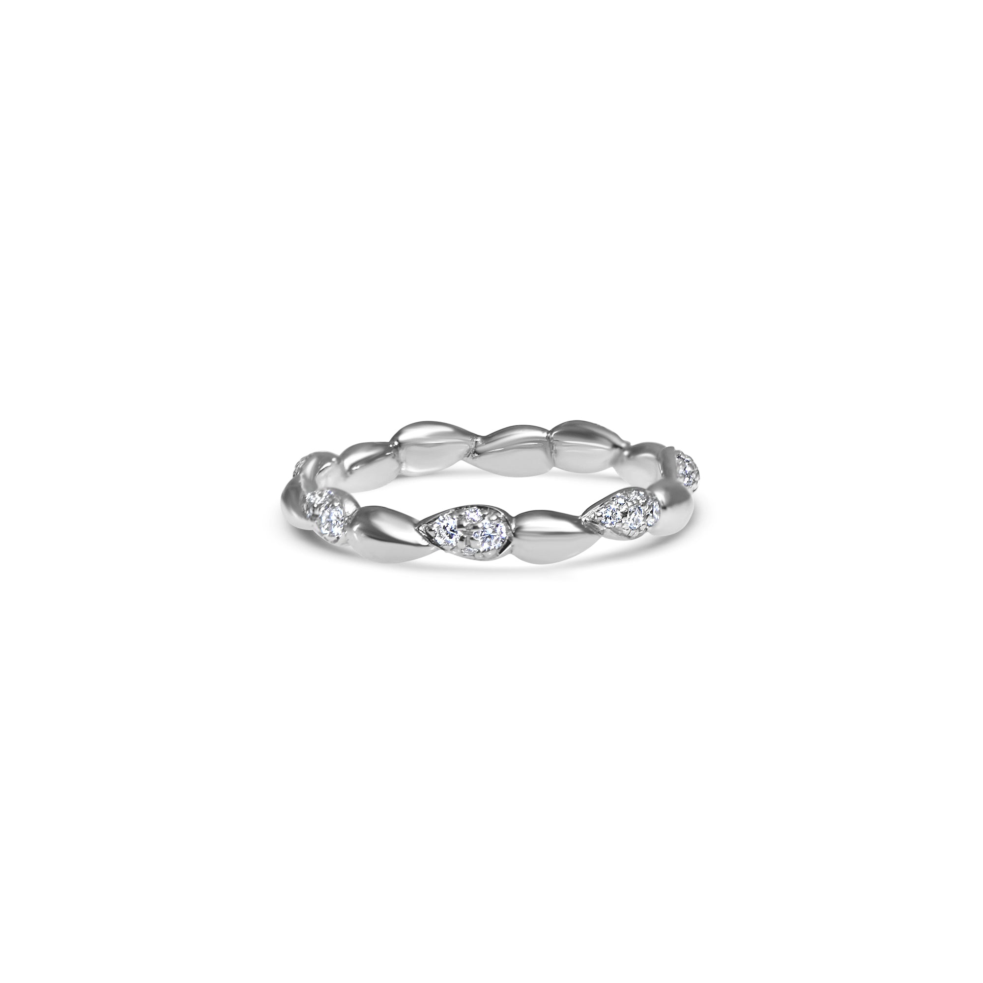 Tresa Drops Pavé - or blanc 18k - AGUADEORO