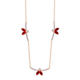 Necklace The Ruby Ballet Dancers - Red Gold 18k