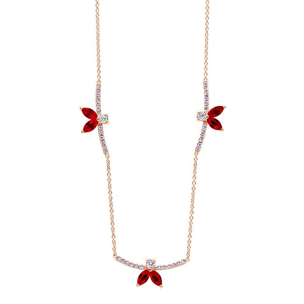 Collier The Ruby Ballet Dancers - or rouge 18k