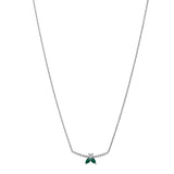 Necklace The Little Bee M Emerald - White Gold 18k