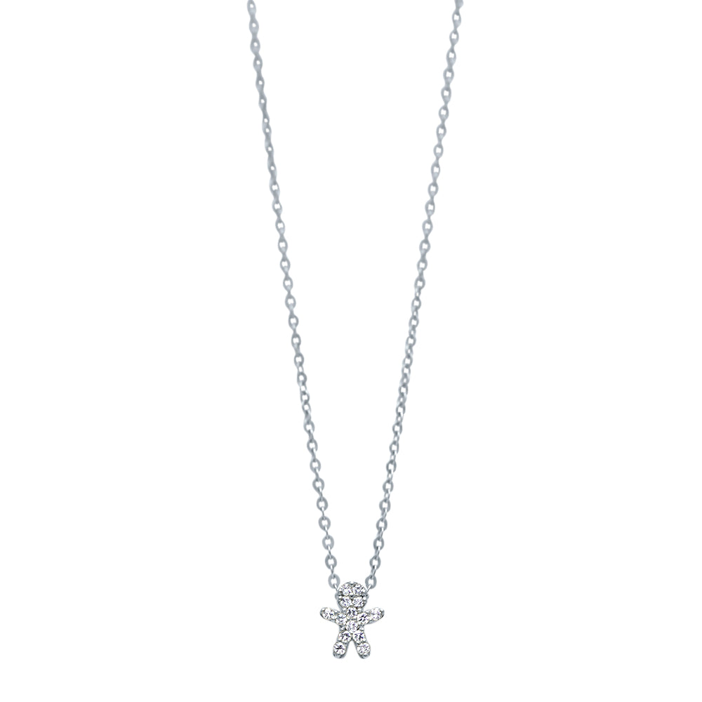 Collier L'Enfant Etoilé M - or blanc 18k - AGUADEORO