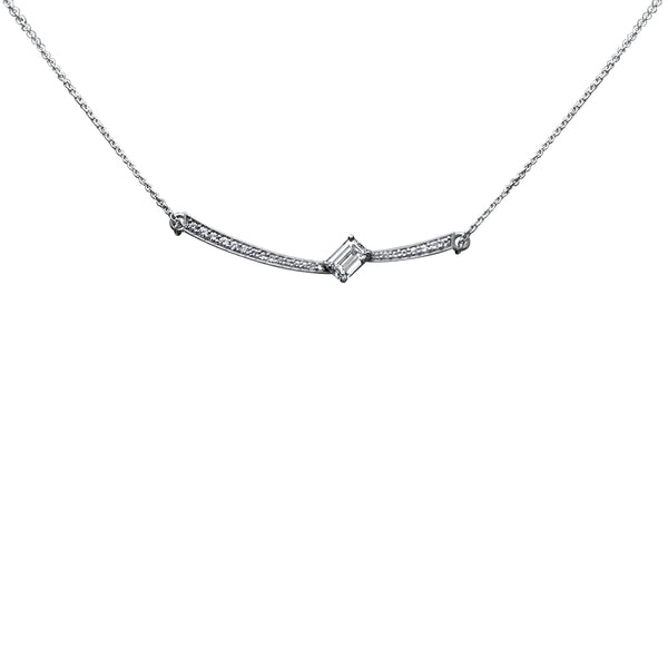 Necklace The Ice Skating Girl 0.50 carats - White Gold 18k 