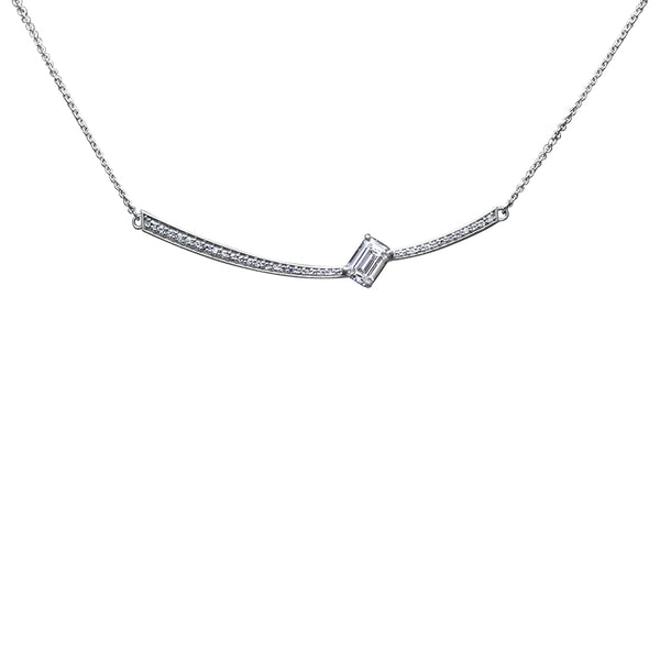 Necklace The Fancy Ice Skating Girl 1.00 carats - White Gold 18k 