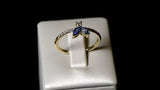 The Fancy Little Bee Saphir bleu 0.20 carats - or blanc 18k