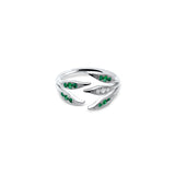 The Little Green Leaves - or blanc 18k