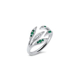The Little Green Leaves - or blanc 18k